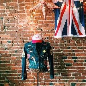 Custom made patch jean jacket